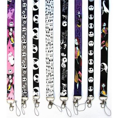 New 10 PCS Christmas Night Cry Key Lanyard for Phones Neck Strap Ghost Lanyards for ID Badge Holder Gym Lanyard Cuello