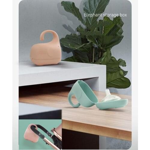 Portable Baby Pacifier Box Dustproof Cute Elephant Pacifier Snack Travel Storage Box Safe PP Nipple Holder Case