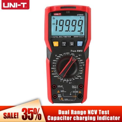 UNI-T UT89X/UT89XD/UT89XE Professional Digital Multimeter True RMS NCV 20A Current AC DC Voltmeter Capacitance Resistance Tester