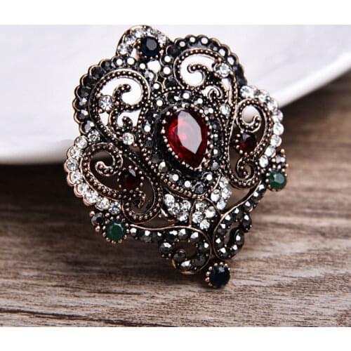 Luxury Fashion Women Turkey Brooch Broach Flower Cheap Wedding Pins And Brooches Scarf Clips Wholesale Brand Jewelry Sale Lots
