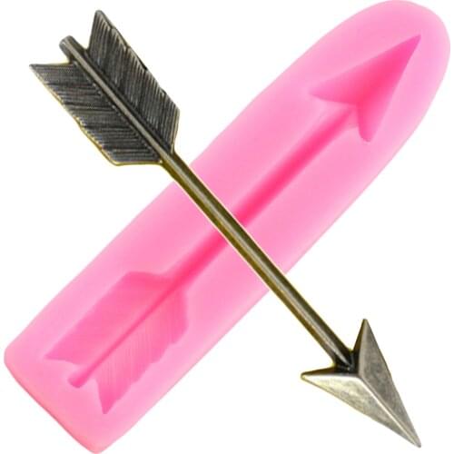 3D Arrow Feather Silicone Mold Cupcake Topper Fondant Chocolate Molds Cake Decorating Tools Polymer Resin Clay Moulds