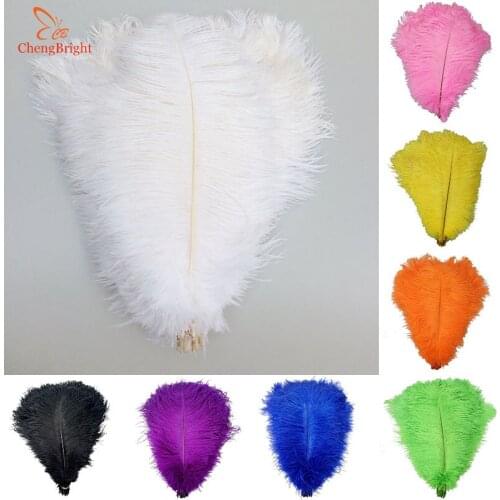 ChengBright 100Pcs 45-50CM/18-20inch Ostrich Feathers for DIY Jewelry Craft Making Wedding Party Accessories Decoration Feathers