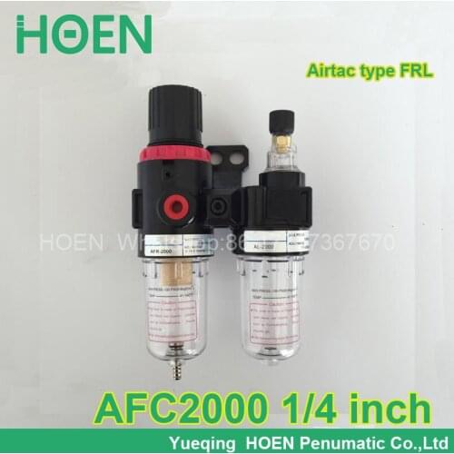 Airtac type Pneumatic air frl AFC2000 1/4 inch with pressure gauge filter regulator lubricator for filling machine
