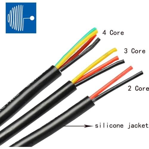 TRIUMPHCABLE H05SS-F 2/5M silicone jacket multi core electronic wire 2X0.5/0.75/1.5MM 200 degrees high temperature soft wire