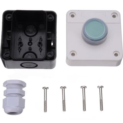 Waterproof One Button Control Box Stop Button Control Box Button Switch Box Φ22mm