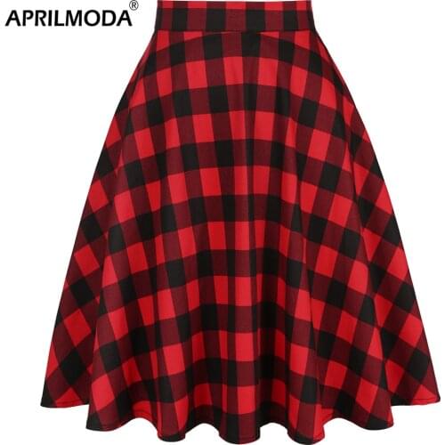 Casual Kawaii Plaid Women Vintage Skirt 50s 60s 40s Harajuku Preppy Floral Printed Japanese School Uniforms Ladies Summer Skater