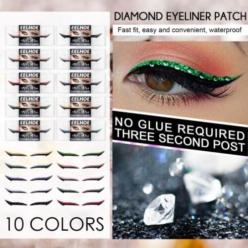 1Pairs/set Waterproof Eyelid Line Stick Reusable Glitter Eyeliner Sticker Double Eyelid Sticke Eye Makeup Self-adhesive Cosmetic