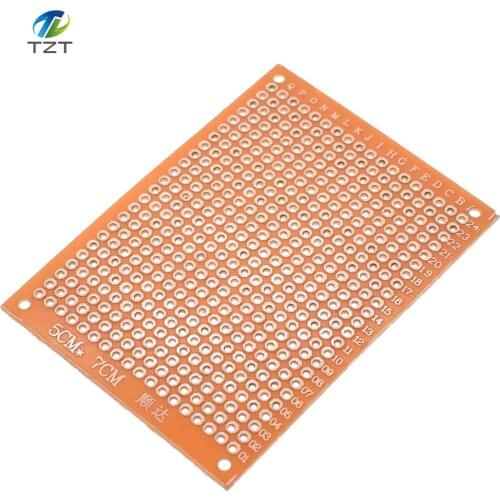 10Pcs 5*7 PCB 5x7 PCB 5cm 7cm DIY Prototype Paper PCB Universal Board yellow