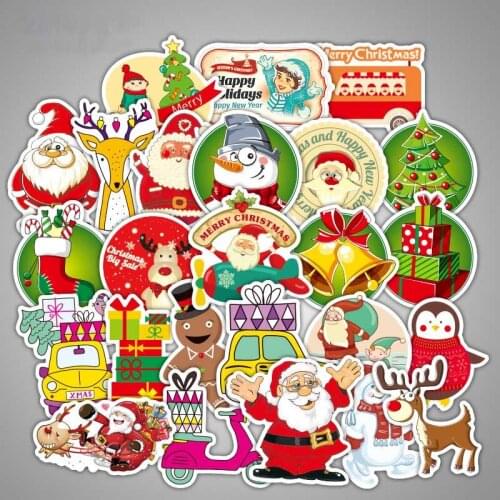 20pcs Travel series Christmas series Photo Album Scrapbook Paper Decoration sticker Diy Handmade gift card stickers Arts Craft