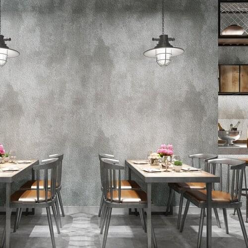3D Retro Solid Color Cement Grey Wallpaper For Walls Roll Living Room Bar Cafe Restaurant Clothing Shop PVC Waterproof Wallpaper