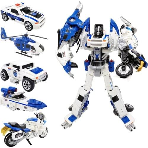 5 IN 1 New Transformation Devastator Boy Toys Action Figures Robot Anime motorcycle Helicopter Airship Tank Alloy Model Kid Toys