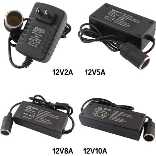AC DC 220V Adapter DC 12V 2A 5A 8A 10A Power Supply Adapter Car Cigarette lighter Converter inverter 12V lighter With EU Plug