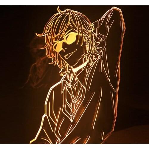 Acrylic 3d Lamp BL Anime Yarichin Bitch Club Yuri Ayato Light Night Light Yarichin Bitch Club Lamp Yuri Ayato for Bed Room Decor