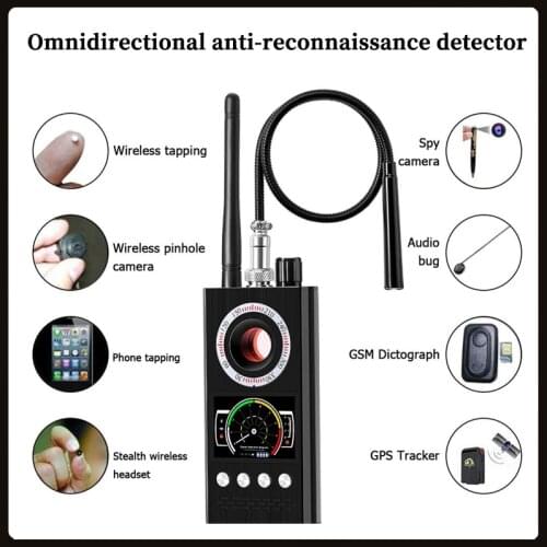 Anti Spy Wireless RF Signal Detector Bug GSM GPS Tracker Hidden Camera Eavesdropping Device Military Professional Version