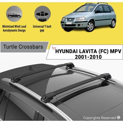 BARS FOR HYUNDAI LAVITA (FC) MPV 2001 - 2010 ALUMINUM ALLOY SIDEBARS CAR ROOF RACK LUGGAGE CARRIER CROSSBAR