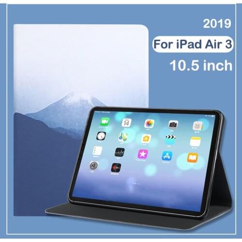Tablet Case For iPad Air 3 2019 10.5'' Cases Air 3rd A2152 A2123 Folding Folio Cover Funda Painted Flip Stand Protective Shell