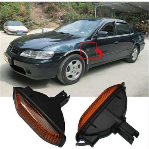 For Honda Accord 6th Sedan 1998 99 2000 2001 2002 Side Marker Lights Turn signal light shell 2pcs