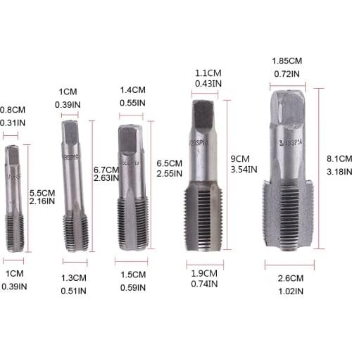 G1/8 G1/4 G3/8 G1/2 G3/4 55 Degrees Steel G Thread Tap Cylindrical Pipe Thread Tap for Bench Drill Tapping Machine Accessories