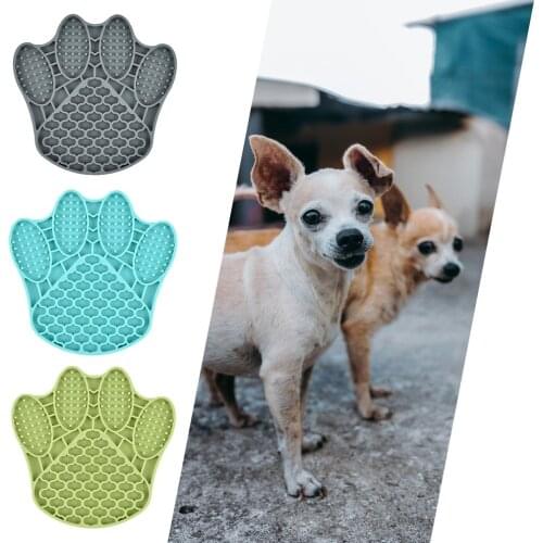 Mat For Dogs Cats Slow Food Bowls New Pet Dog Feeding Food Bowl Silicone Dog Feeding Lick Pad Dog Slow Feeders Treat Dispensing