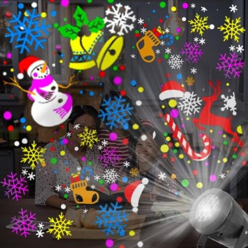 UK/US/EU/AU PLUG Slides Laser Projector LED Party 16 Picture Waterproof Projection Lamp For Christmas Party Festive KTV Lights