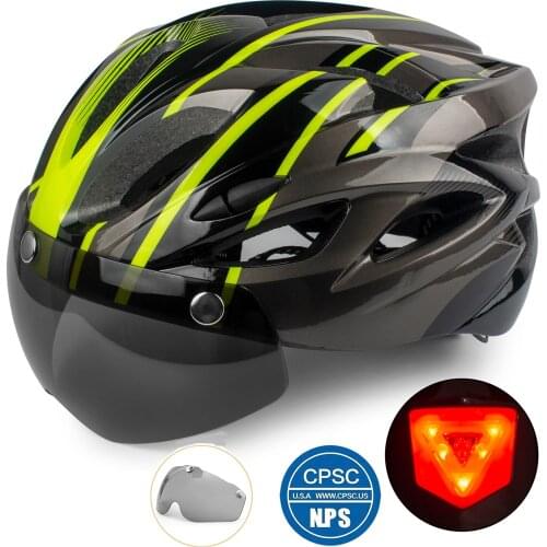 MenS And WomenS Ultralight Riding Helmets Led Taillights Mtb Road Bike Bicycle Motorcycle Riding Ventilation Outdoor Helmet