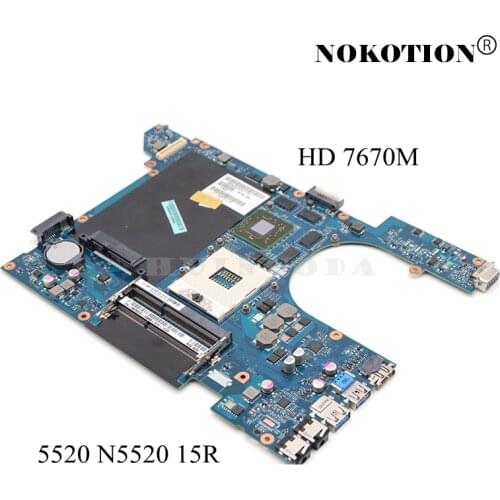 NOKOTION Laptop Motherboard For Dell Inspiron N5520 15R 5520 QCL00 LA-8241P CN-06D5DG 06D5DG 6D5DG DDR3 HD7670M 1GB