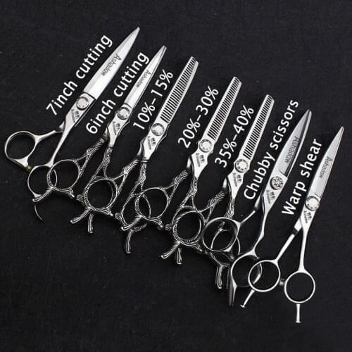 New Chunker scissors professional hairdressing scissors 6 inch pair of scissors precision scissors hair scissors set Custom logo