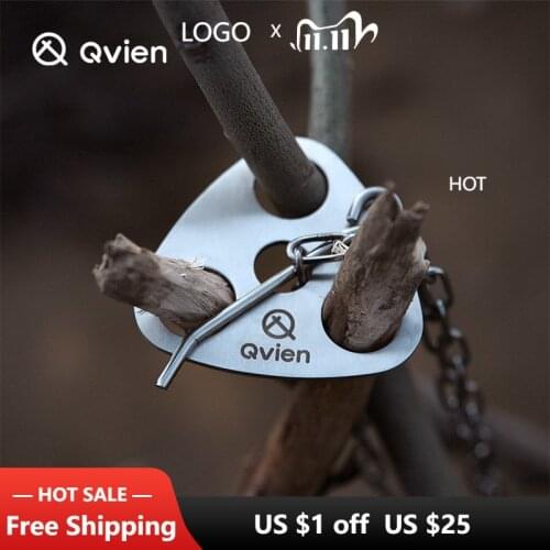 Outdoor camping portable triangular hanging pot bracket barbecue rack branch multifunctional picnic ring hook