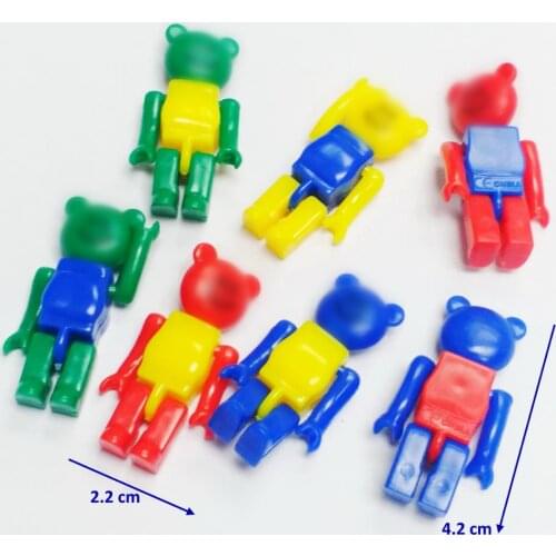 12 piece Plastic 4.2cm litter bear Figure E1763 Kids Toys Novelty Party Favors Gift Lucky Pinata Easter Birthday School Prize