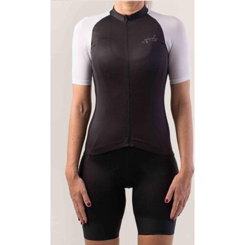 Pro team cycling jerseys women summer Bicycle maillot breathable MTB Short sleeve bike clothes Black bib shorts Ropa Ciclismo