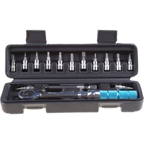 15 Pcs/Set 1/4-inch 2-15Nm Torque Wrench Professional Bicycle Bike Part Repair Tools Kit Adjustable Manual Spanner Dropship