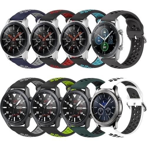 22MM Breathable Watchbands For Samsung Galaxy Watch 46mm Strap Replacement Strap For Galaxy Watch 3 45mm Gear S3 Strap Bracelet