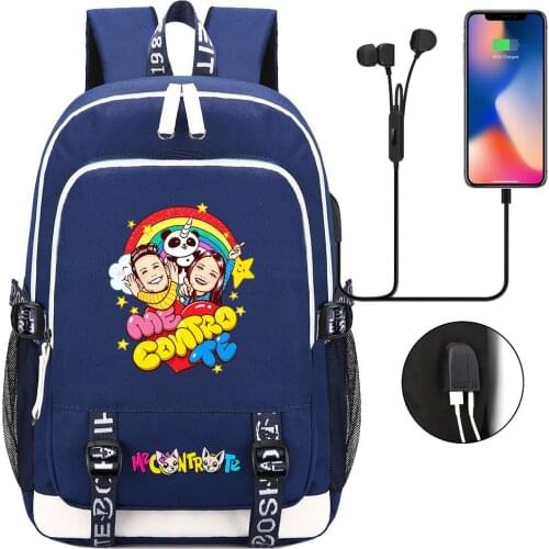 Hot Me Contro Te Backpack Teenager Boys Girls USB Charging Laptop Backpack Women Men Rucksack Kids Book Bag Mochila Travel Bag