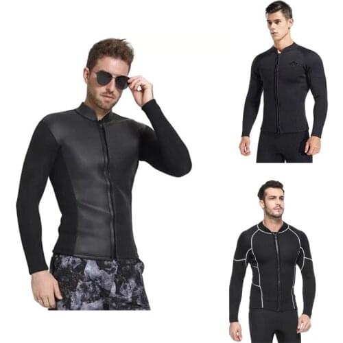 Sbart 3MM Neoprene Warm Jacket Wetsuits Men Diving Suits Swimming Tops Long Sleeve Male Scuba Rash Guards Snorkeling Diving suit
