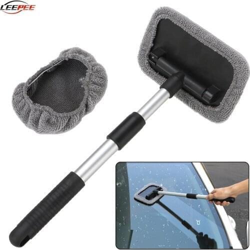 15x10cm Portable Car Cleaning Brush Washer Wiper Duster Cloth Rotate Handle Windshield Clean Tool Motorcycle Auto Accessories