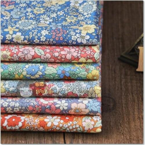 Flower Printed 100% Cotton Fabrics DIY Assorted Pattern Cotton Cloths Handmade Tilda Doll Needlework Crafts Patchwork