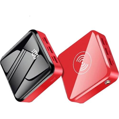 Mini Power Bank 30000mAh Wireless Charger Portable Powerbank External Battery Fast Charging Power Bank Charger for Xiaomi IPhone