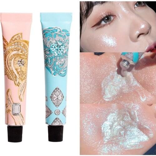 Waterproof Contouring Highlight Liquid Diamond Shining Brighten Face Body Shimmer Gold Blue Beauty makeup Highlighter Cosmetics