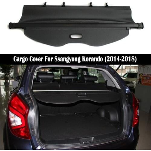 Rear Cargo Cover For Ssangyong Korando 2014 2015 2016 2017 2018 privacy Trunk Screen Security Shield shade Auto Accessories