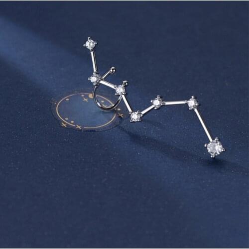 925 Sterling Silver Dipper Ear Cuff Clip on Earrings for Women No Piercing Fashion Zircon Earring Earcuff Jewelry Accessories