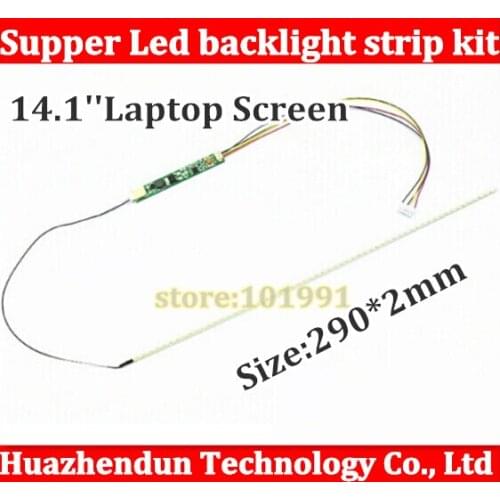 1PCS 290mm *2mm 14'' Adjustable brightness led backlight strip kit,Update 15.4inch-wide laptop LCD ccfl to LED backlight