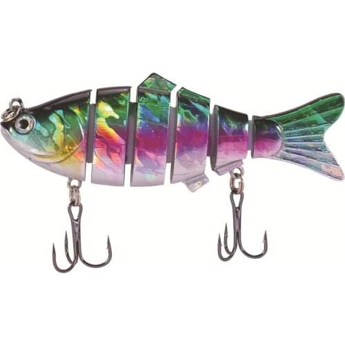 1PCS Sinking 6 Segment Wobblers CrankBaits Fishing Lure 105mm/20.5g Bionic Artificial 3D Eye Minnow Swim Hard Bait Fishing Tools