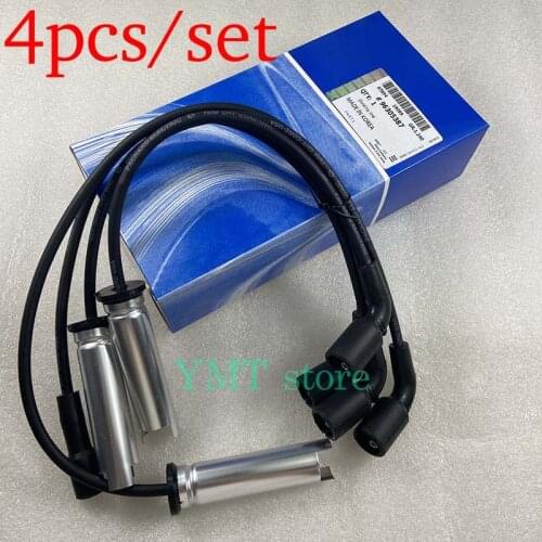 4PCS/Set Ignition Spark Plug Cable For Chevrolet Aveo Daewoo Lanos Kalos Nubira OE# 96305387