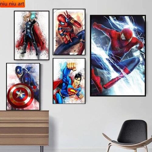 Diamond Painting Diy Full Diamond Embroidery Spiderman Captain America Diamond Mosaic Cross Stitch Kit Home Decoration Christmas