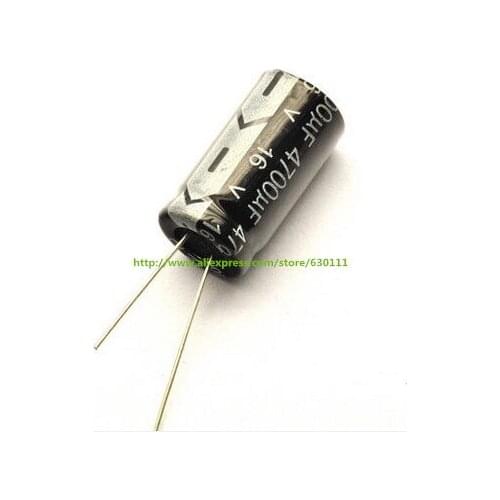 50PCS 4700UF 16V 13*25MM Aluminum Electrolytic Capacitor 16V4700UF