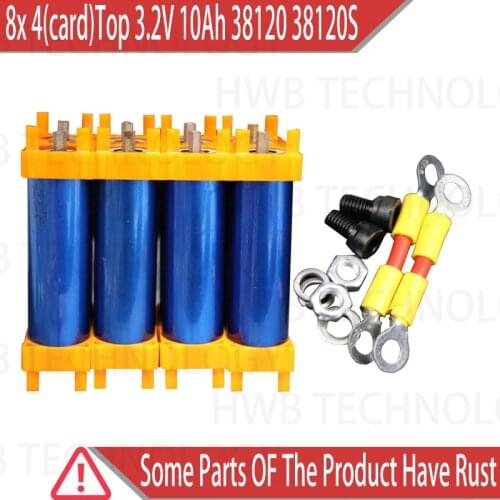 8x 4(card)Top Quality 3.2V 10Ah 38120 38120S LiFePO4 Battery Cell Ele Bicycle Battery For Bike With Connector Support and Screw