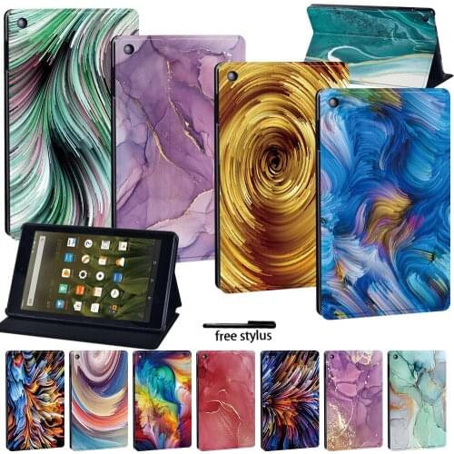 Tablet PC Leather Stand Cover Case for Amazon Fire 7(5th 7th 9th)/Fire HD 8 /Fire HD 10 Lightweight Tablet Protective Shell