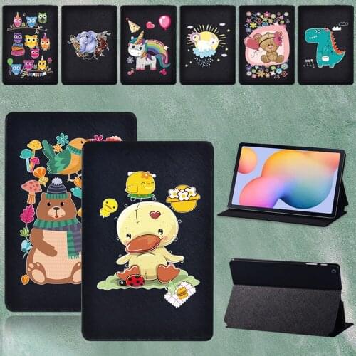 Tablet Case for Samsung Galaxy Tab S6 Lite 2020 P615 P610 10.4 Inch PU Leather Anti-fall Cover Case + Free Stylus