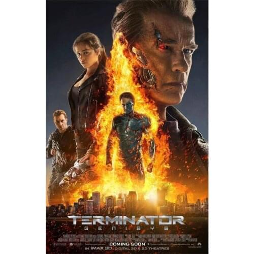 D0761 Terminator Genisys 2015 Arnold Schwarzenegger Movie Silk Fabric Poster Art Decor Indoor Painting Gift