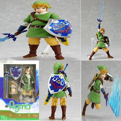 Figma 153 Figure Skyward Sword Change face PVC Action Figures Collectible Model Toys Doll Gift
